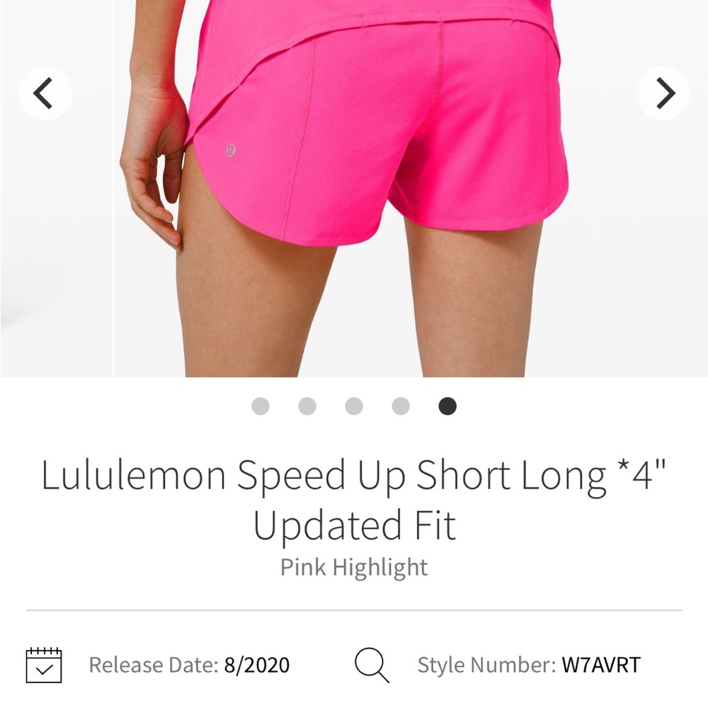 lululemon speed up shorts 4”